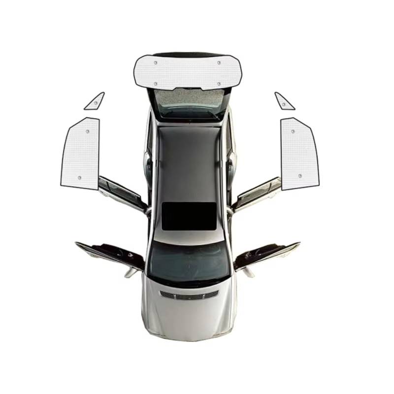 Frontscheibenabdeckung Für Citroen DS7 2021-2024 DS 7 Crossback Vollständige Abdeckungen Sonnenschirme Windschutzscheibe Fenster Shaby Visier Sonnenschutz Sonnenschutz Auto(Rear sunshades) von Qsnfda