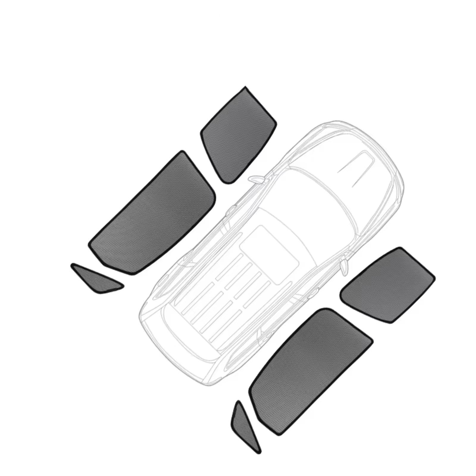 Frontscheibenabdeckung Für Hyundai Für Palisade 2018-2023 2024 Auto Sonnenschutz Visier Frontscheibe Rahmen Vorhang Hinten Seite Fenster Sonnenschutz Schild Sonnenschutz Auto(6 x Side Windows) von Qsnfda