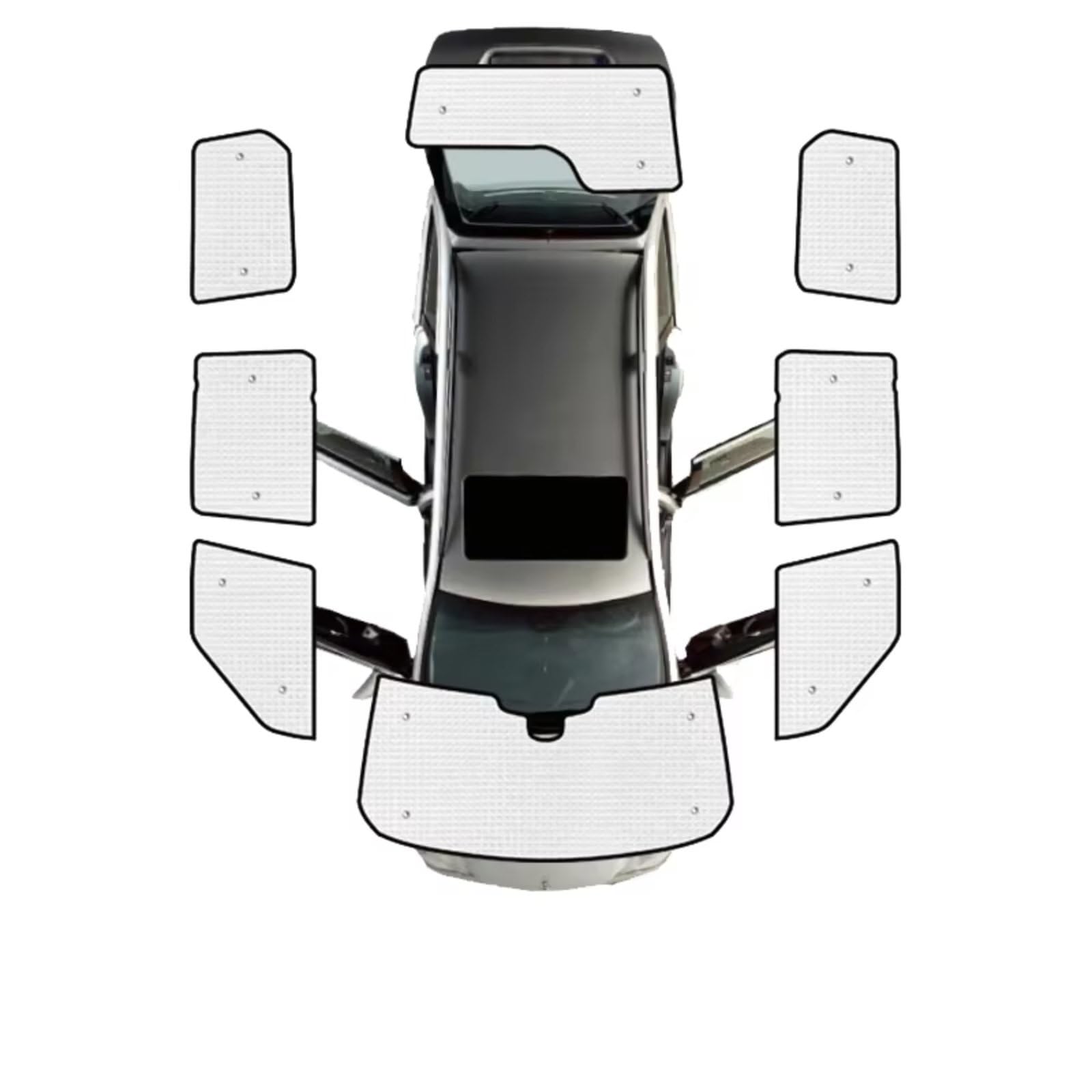 Frontscheibenabdeckung Für Land Für Rover Für Discovery 4 2012 L319 LR4 Auto Sonnenschutz Fenster Sonnenschutz Abdeckungen Vollständige Abdeckung Sonnenschirme Sonnenschutz Auto(All Sunshades) von Qsnfda