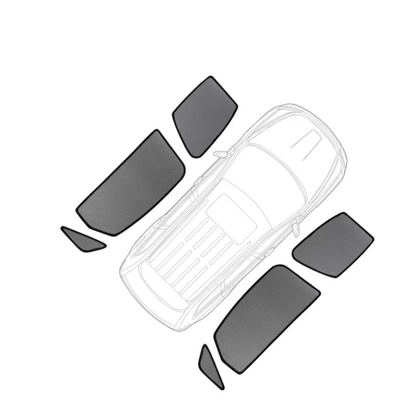 Frontscheibenabdeckung Für Toyota Für Sienna XL40 2021-2024 Magnetische Auto Sonnenschutz Frontscheibe Vorhang Hinten Seite Fenster Sonnenschutz Schild Sonnenschutz Auto(6 x Side Windows) von Qsnfda