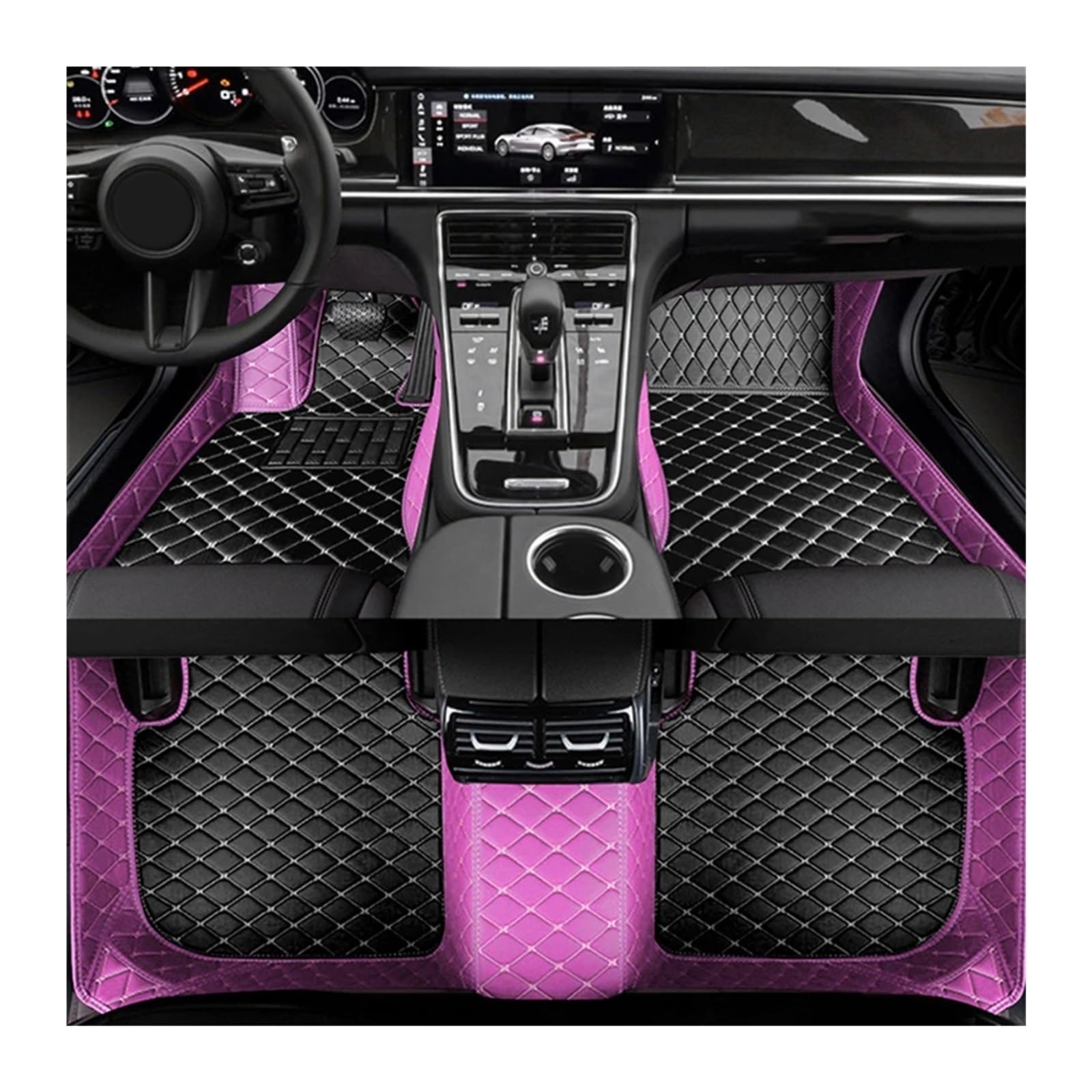 Fussmatten Auto Für A3 8V Für Sportback 2013~2019 Wasserdichter Teppich Anti-Schmutz-Pad Ledermatte Komplettset Auto-Fußmatten Auto Fussmatten Set(1set floormat C,Rechtslenker) von Qsnfda