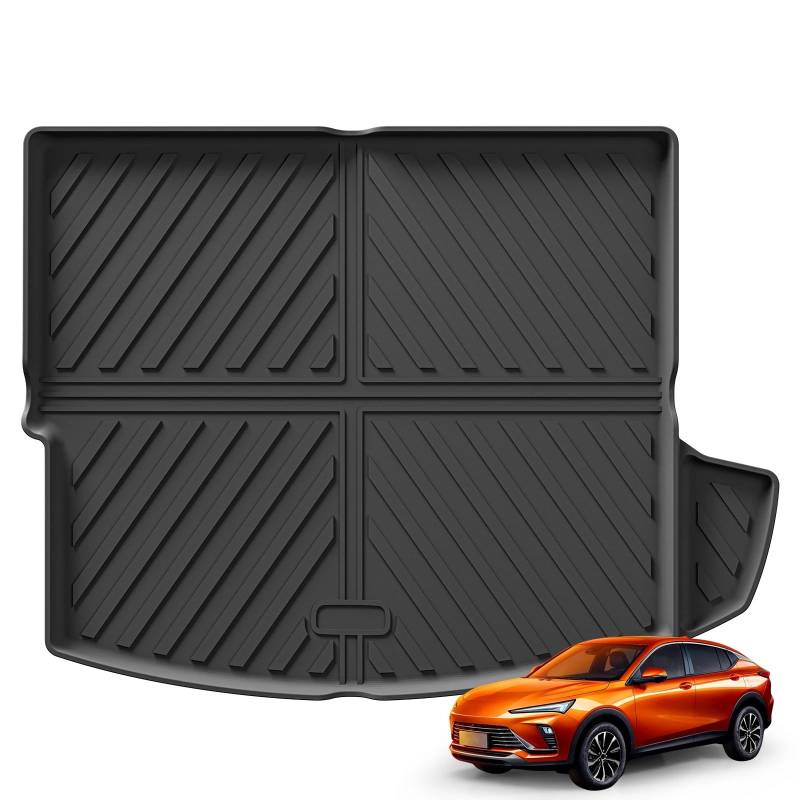 Fussmatten Auto Für Buick Für Envista 2024 Auto-Fußmatten Cargo Liner Kofferraummatte 3D Allwetter-wasserdichte Linkslenker Auto Fussmatten Set(Trunk 1PC) von Qsnfda