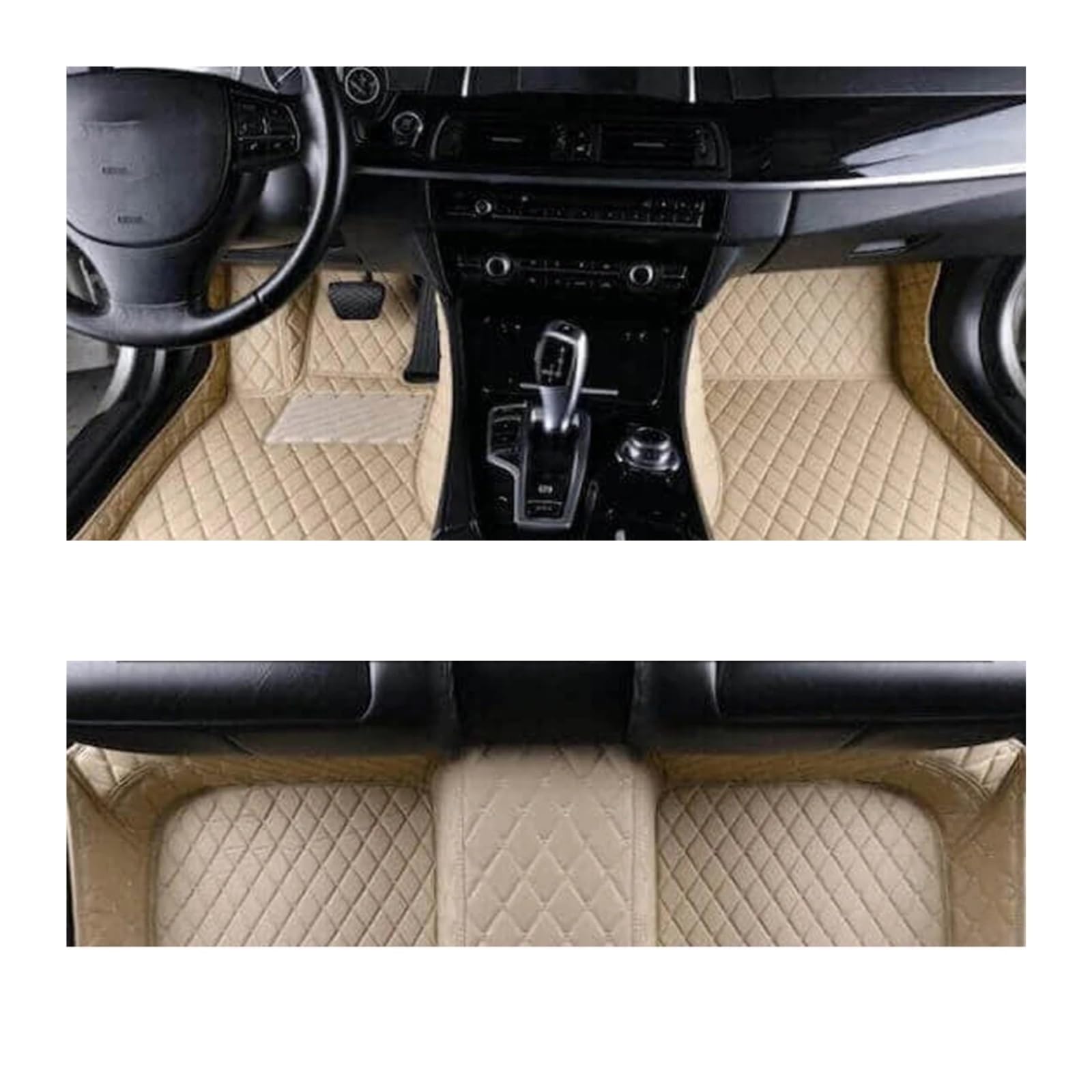 Fussmatten Auto Für Megan 3 2008~2014 Auto-Innenausstattung Lederteppiche Teppiche Fußpolster Auto-Fußmatten Auto Fussmatten Set(Beige 1set,Linkslenker) von Qsnfda