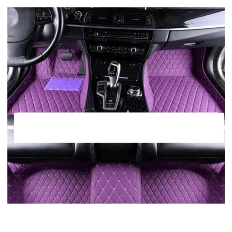 Fussmatten Auto Für Peugeot 4007 2007~2012 Teppiche Leder Matte Pad Zubehör Auto Fußmatten Auto Fussmatten Set(LHD PURPLC) von Qsnfda