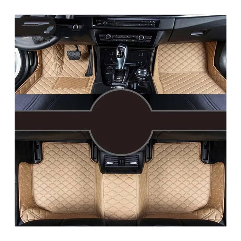 Fussmatten Auto Für X5 E53 E70 F15 G05 F85 F95 Auto Teppiche Fuß Coche Zubehör Custom Car Fußmatten Auto Fussmatten Set(Beige,2019-2023 G05F95) von Qsnfda