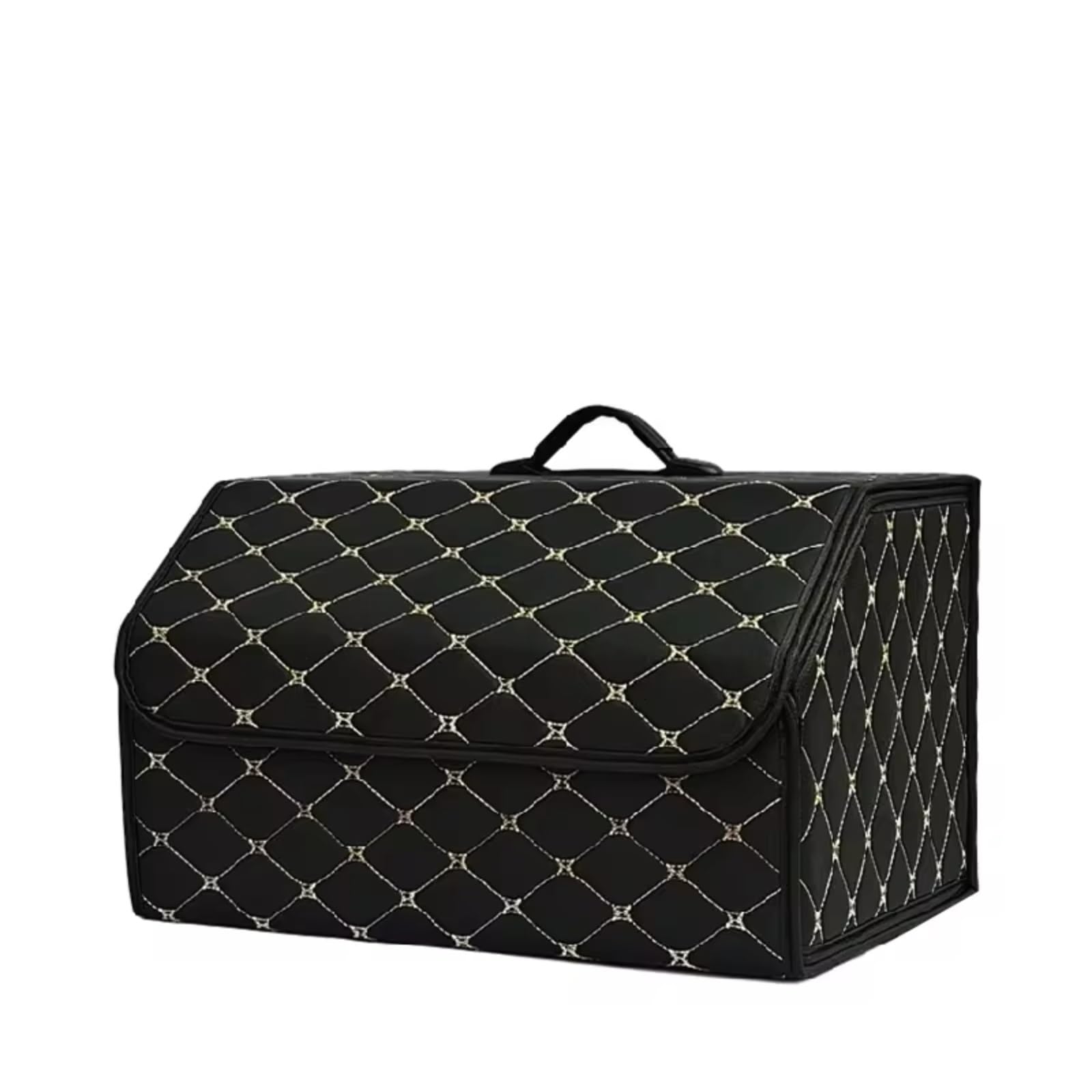 Innenzubehör Auto Trunk Organizer Box Große Kapazität Auto Multiuse Werkzeuge Lagerung Tasche Verstauen Aufräumen Leder Falten Für Notfall Lagerung Box Zubehör Innenraum(Gold L) von Qsnfda