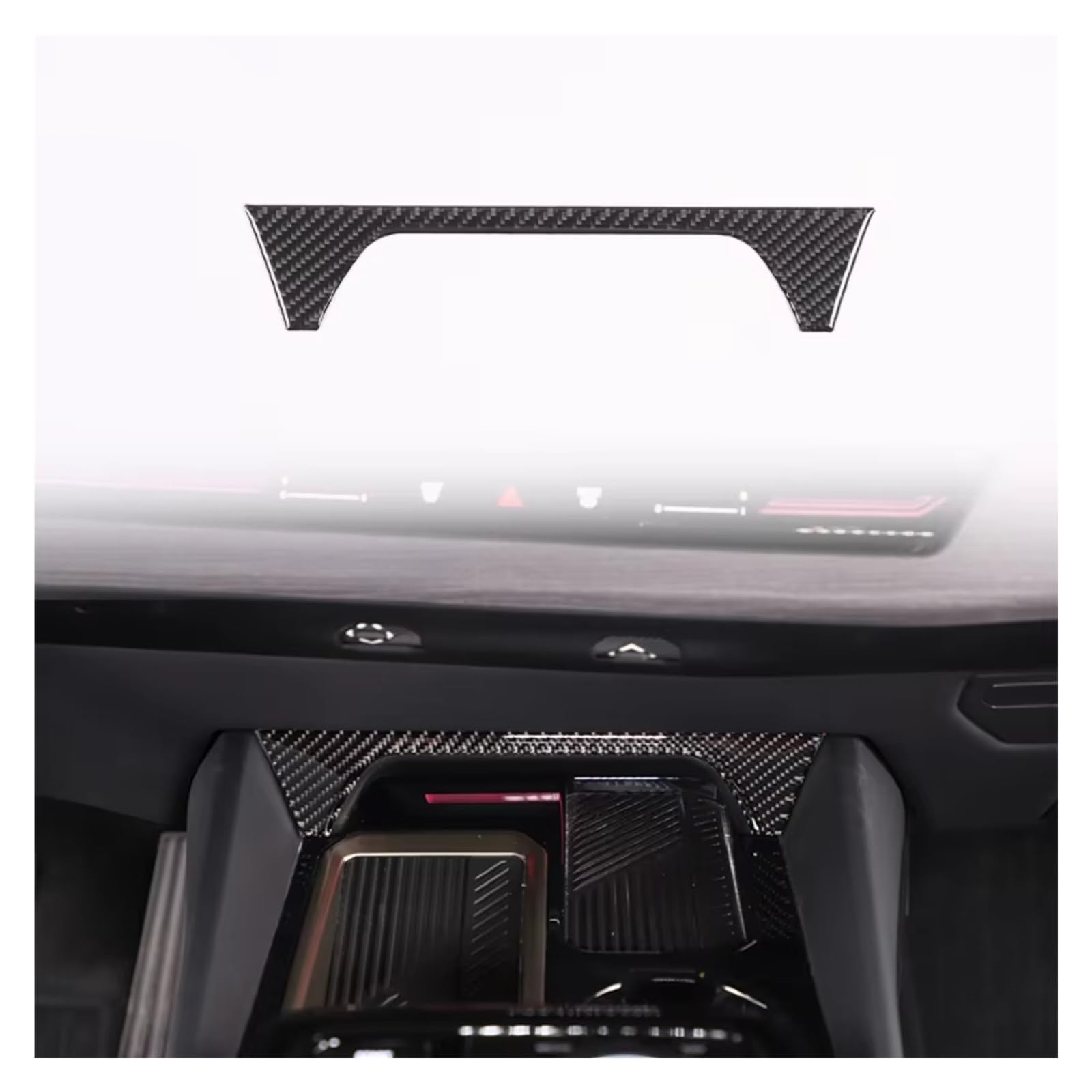 Innenzubehör Für 5 Series G60 2024 Soft Carbon Fiber Car Center Konsole Wasser Tasse Halter Front Panel Rahmen Trim Aufkleber Zubehör Innenraum(A) von Qsnfda