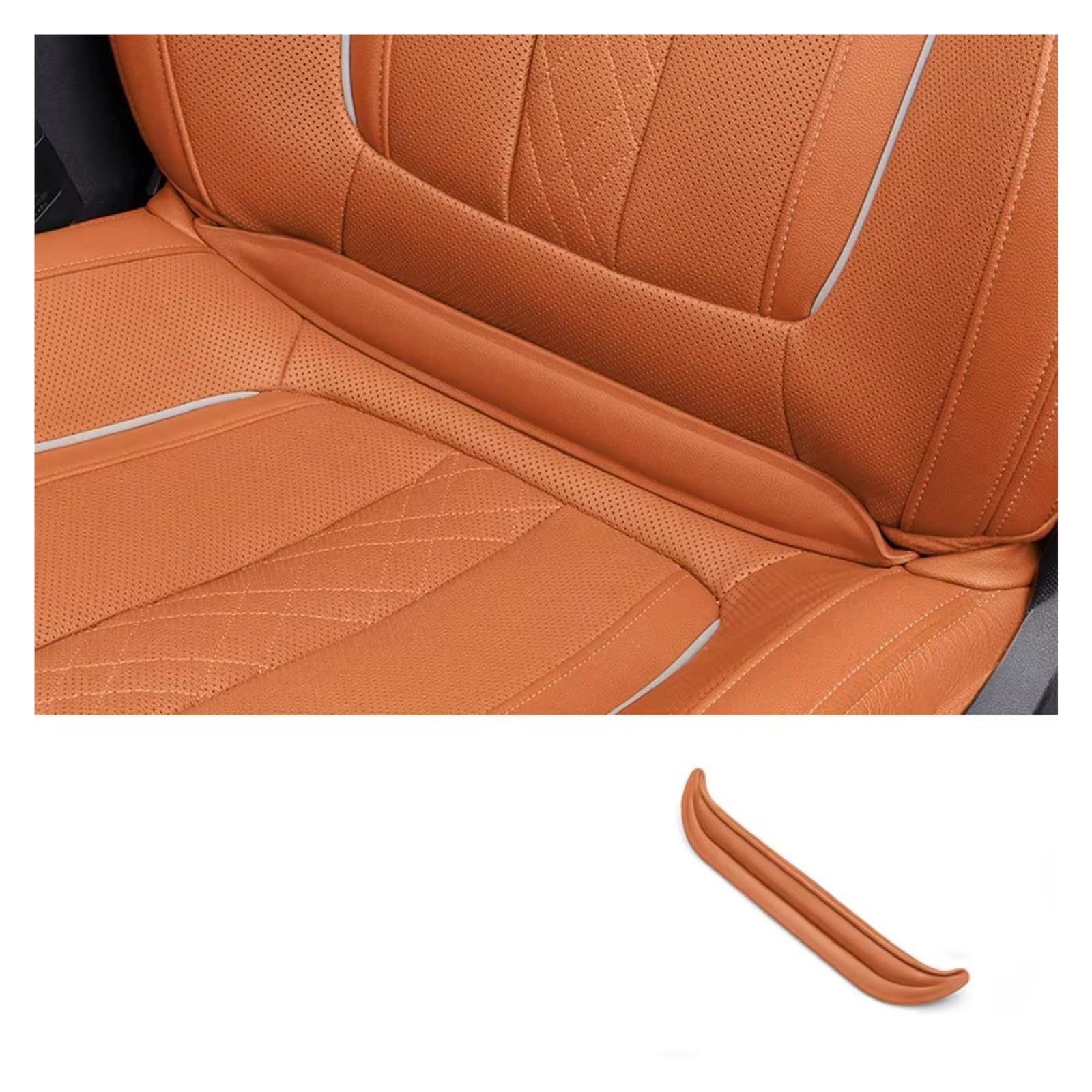 Innenzubehör Für Auto Für Sitz Lücke Dekoration Streifen Innen Teile Auto Für Sitz Zurück Füllstoff Pu Leder Anti-Leck Stopper Zubehör Innenraum(ORANGE 1PC) von Qsnfda