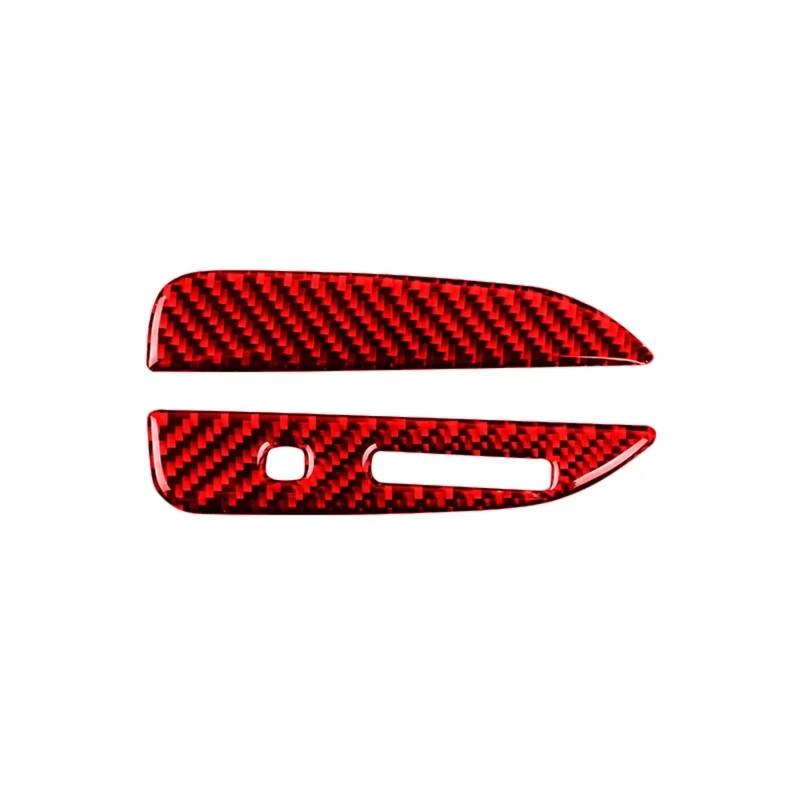 Innenzubehör Für Ford Für Mustang GT 2015-2021 Auto Innen Auto Wasser Tasse Halter Dekoration Rahmen Trim Abdeckung Aufkleber Zubehör Innenraum(A(Red),Right-hand drive) von Qsnfda