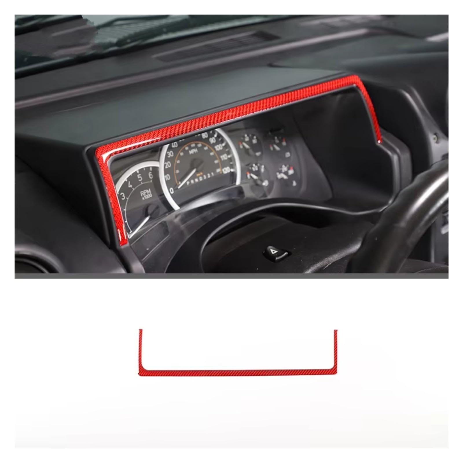 Innenzubehör Für Hummer H2 2003-2007 Auto Zubehör Teile Weichen Carbon Rot Auto Innen Dekoration Abdeckung Aufkleber Trim Zubehör Innenraum(28) von Qsnfda