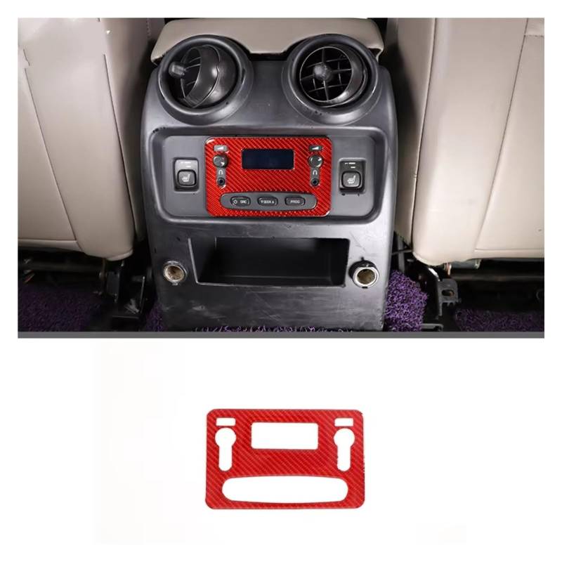 Innenzubehör Für Hummer H2 2003-2007 Auto Zubehör Teile Weichen Carbon Rot Auto Innen Dekoration Abdeckung Aufkleber Trim Zubehör Innenraum(30) von Qsnfda