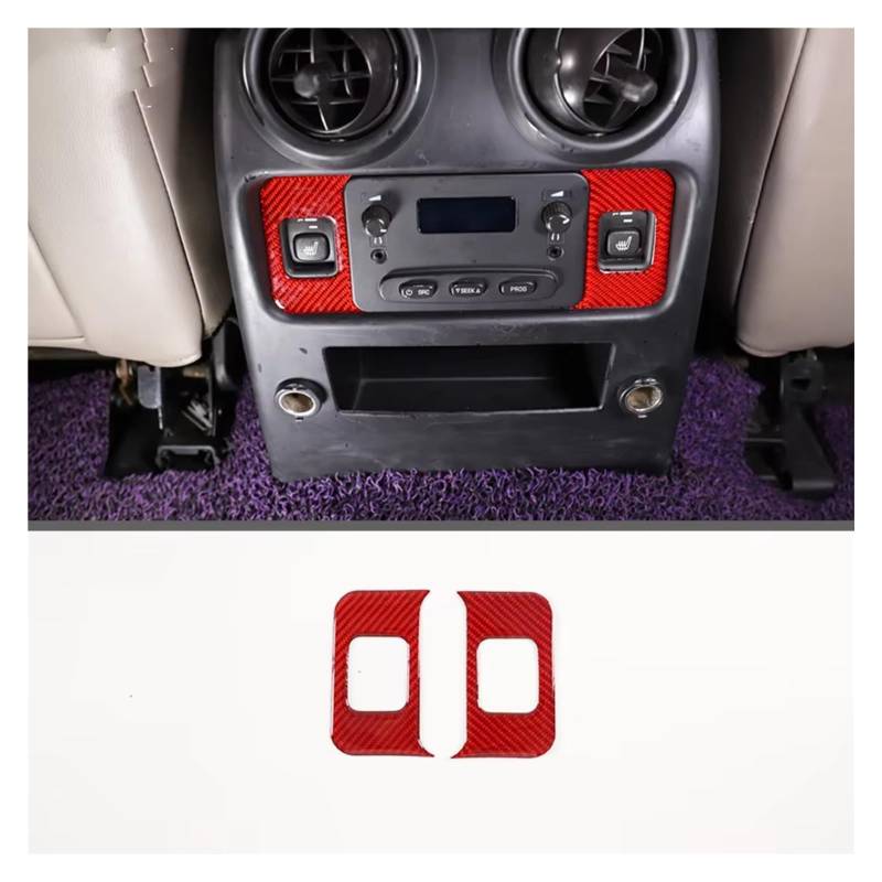 Innenzubehör Für Hummer H2 2003-2007 Auto Zubehör Teile Weichen Carbon Rot Auto Innen Dekoration Abdeckung Aufkleber Trim Zubehör Innenraum(36) von Qsnfda