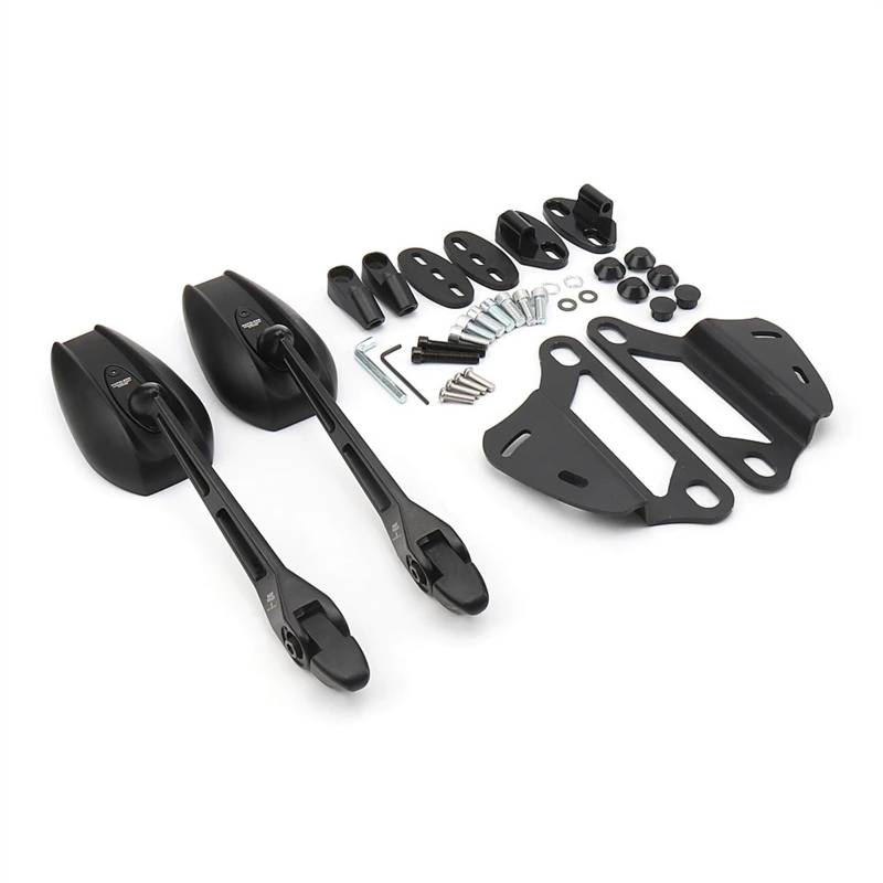 Motorrad Spiegel Für C400 GT Für C 400X 400GT C400x C400gt C400GT C400X Motorradzubehör Rückspiegel Vorwärts Metallhalterung Kit Schwarz Motorrad Rückspiegel(Bracket - Mirror) von Qsnfda