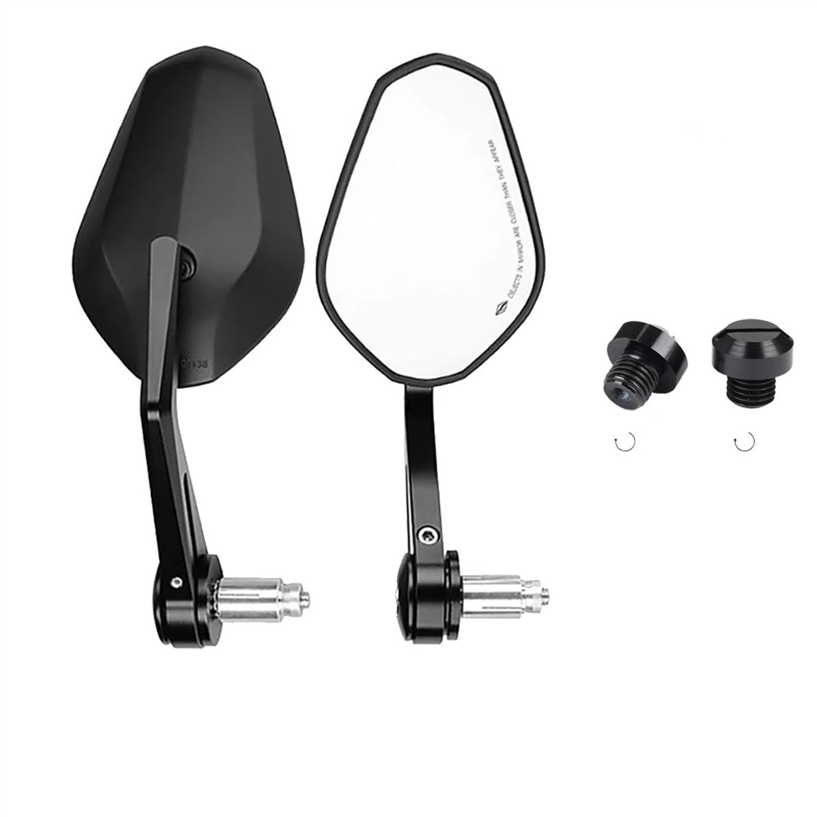 Motorrad Spiegel Für CB500X NC700X NC750X Motorrad-Lenkerendspiegel 360 ° Drehbare Seitenspiegel Für 7 8 Zoll 22 Mm Lenker Motorrad Rückspiegel(Bundle1) von Qsnfda