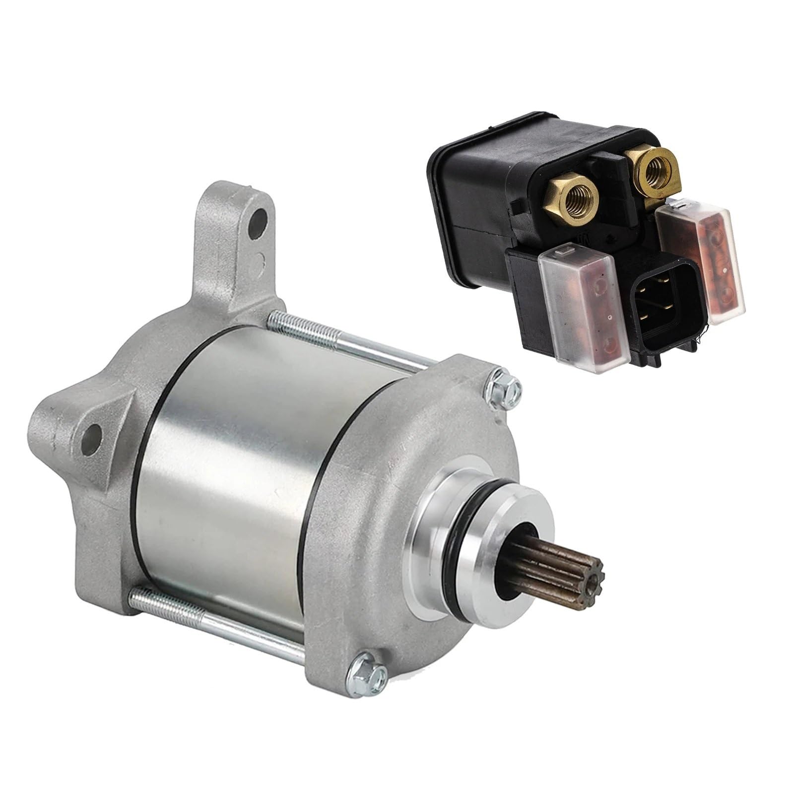 Qsnfda Anlasser Motor Für CRF450R Für CRF450RX 2019-2023 Motos Motor Teile 31200-MKE-A71 35851-MKE-A11 Starter Motor Und Magnet Relais Startermotor von Qsnfda