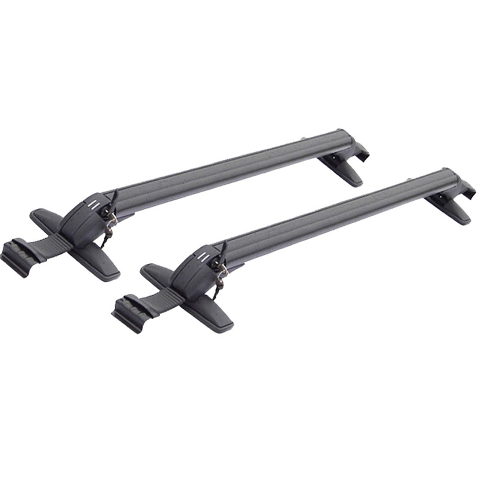 Relingträger 1 Paar Universal Fahrzeug Auto Dach Montage Rack Schiene Bar Schwarz Aluminium Gepäck Träger Mit Schloss Auto Rack Änderung Teil Dachträger(A-2pcs 82cm) von Qsnfda