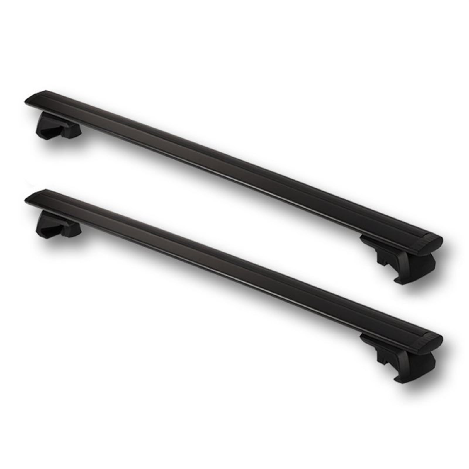 Relingträger 130 cm Schwarze Und Silberne Auto-Dachträger Flügelstange Universal-Auto- Bogenförmige Aluminiumlegierung Aerodynamische Laststange Dachträger(Black 130cm -8cm) von Qsnfda