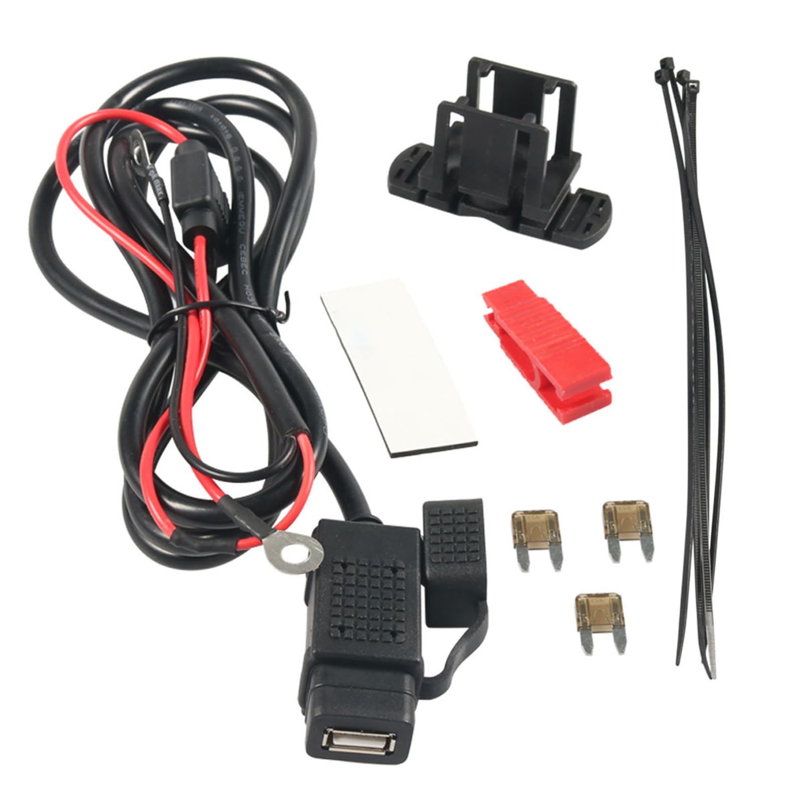 Qsvbeeqj 12V Wasserdichtes Zu USB Telefonnavigation MP4-Ladekabel Adapter Inline Sicherungen Netzteil von Qsvbeeqj