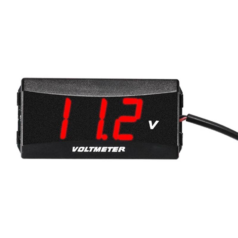 Qsvbeeqj Spannung Meter Gauge DC12-80V Digital Voltmeter Für Warenkorb Roller wasserdichte Voltmeter von Qsvbeeqj