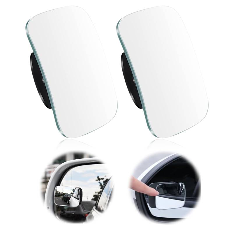 2 Stück Toter Winkel Spiege, Echtglas Toterwinkelspiegel auto Auto Blind Spot Spiegel Blindspiegel Seitenspiegel 360° Weitwinkel Einstellbare Für Alle Arten von Fahrzeugen von QttvbTna