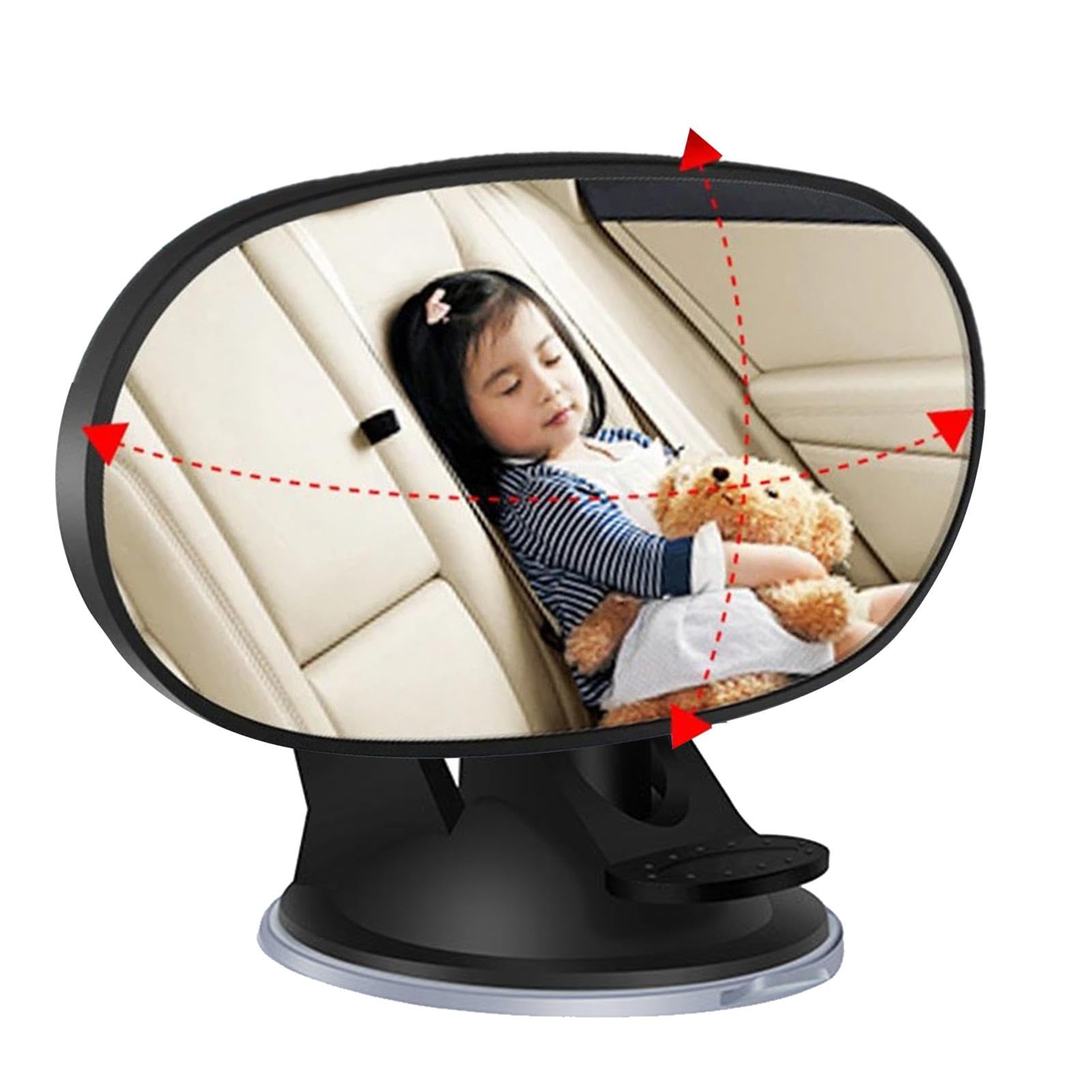 Baby-Autospiegel | Saugnapfspiegel | Kopfstützen-Autospiegel, bruchsichere Spiegel, Kindersitz-Sichtspiegel, Baby-Rückspiegel-Reflektor, Baby-Sicherheitsspiegel fürs Auto von Quaeetyu