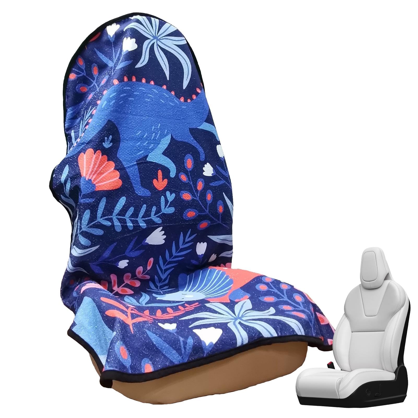 Car Seat Towels for Sweat, Sweating Car Seat Cover, Non-Slip Towel Front Seat Cover, Waterproof Bucket Seat Protector with Patterns (14x14x10.5cm/5.51x5.51x4.13 inches) for Cars SUV Trucks von Quaeetyu