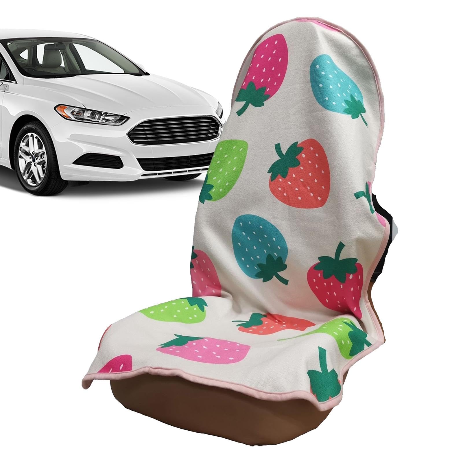 Car Seat Towels for Sweat, Sweating Car Seat Cover, Non-Slip Towel Front Seat Cover, Waterproof Bucket Seat Protector with Patterns (14x14x10.5cm/5.51x5.51x4.13 inches) for Cars SUV Trucks von Quaeetyu