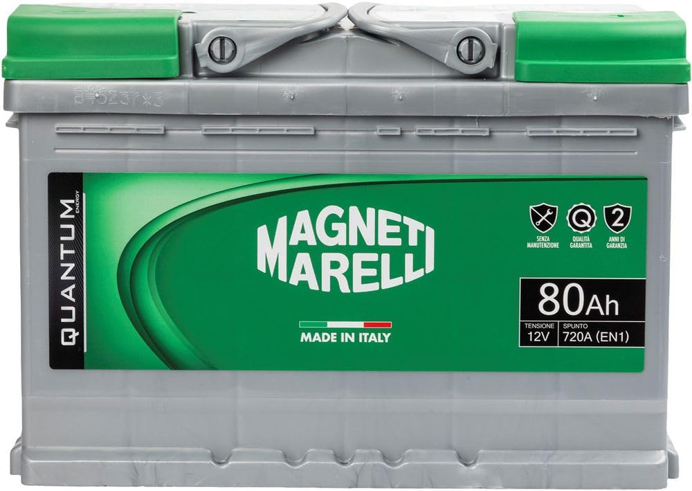 Marelli Autobatterie 80AH 12V 720A EN1 für L3B Kassette von Quantum Energy