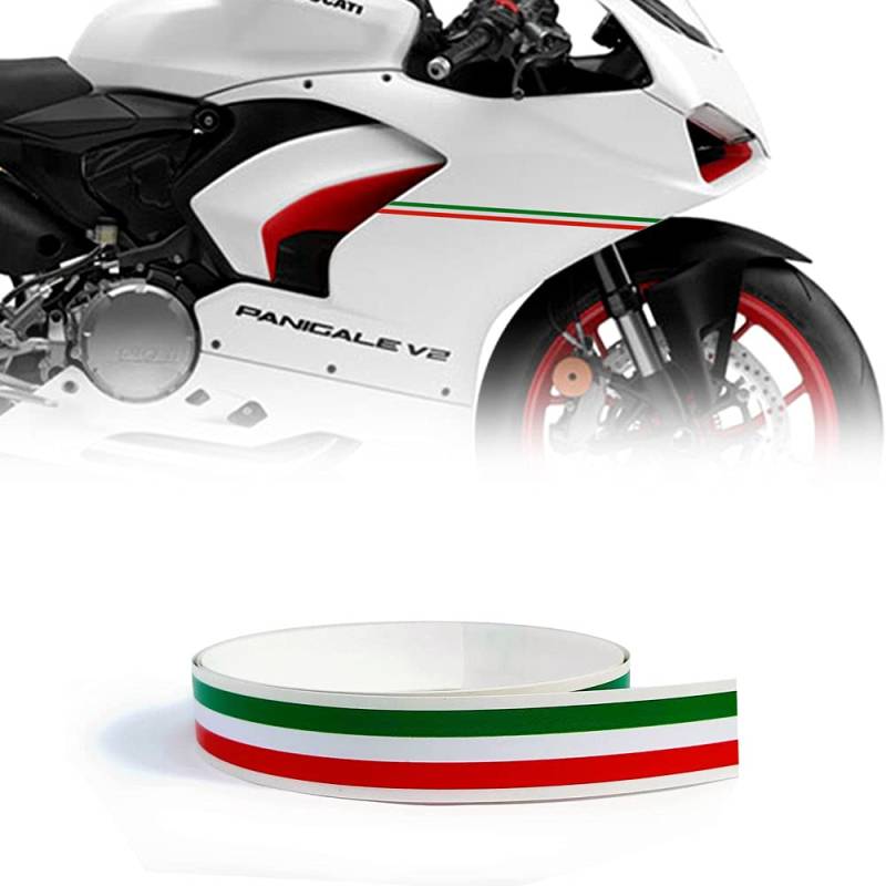 4R Quattroerre.it 10685 Tricolore Racing Stripe für Motorrad, 0,75 cm x 1,2 m von 4R Quattroerre.it