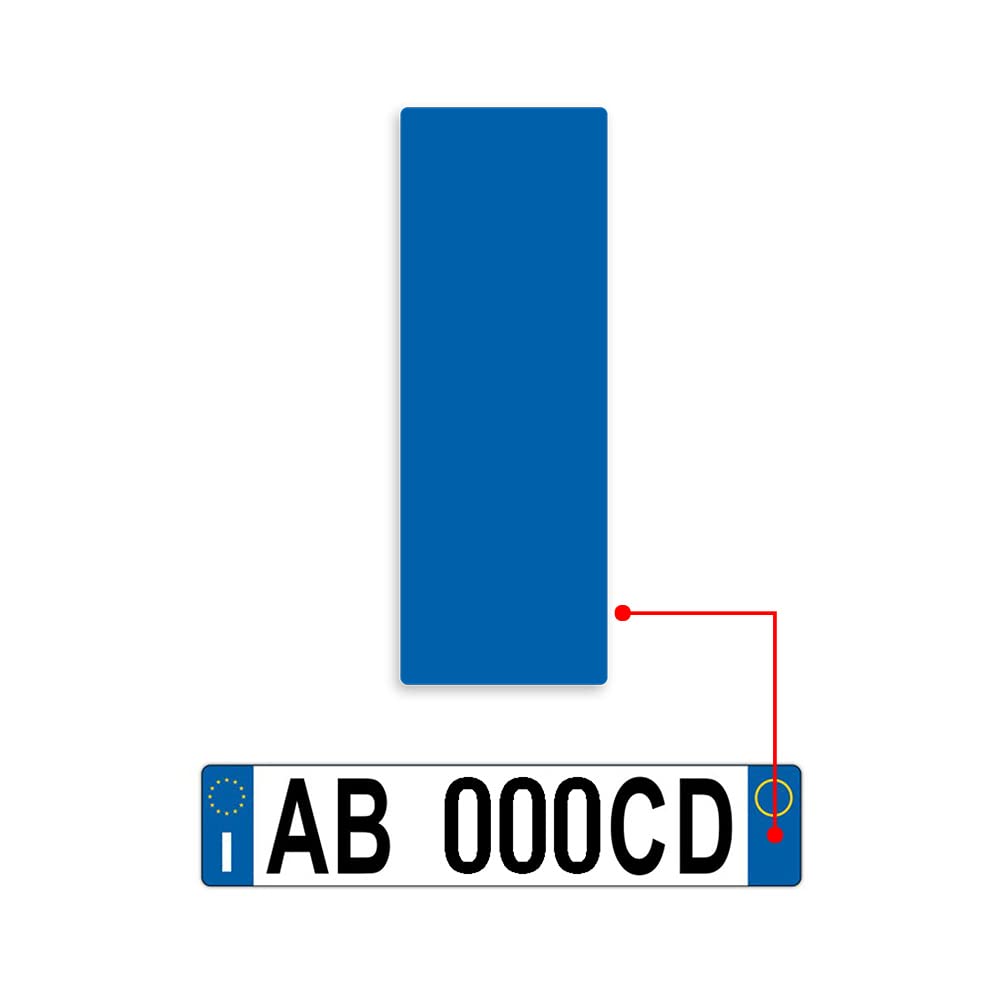 Quattroerre 1606 Reflektorschild blau für Auto, 12 Stück von 4R Quattroerre.it