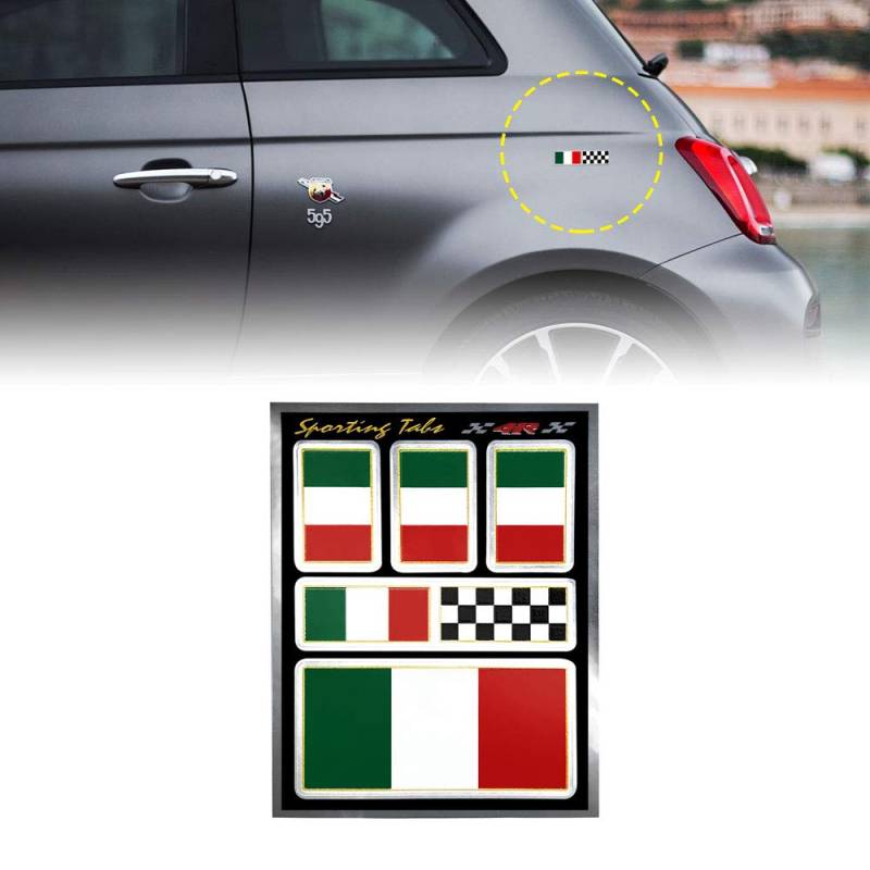 Quattroerre 701 Sporting Tabs Set Flaggen Italien von Quattroerre