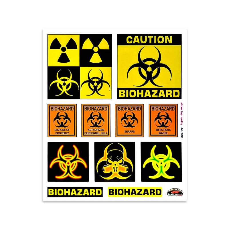 4R Quattroerre.it 9021 Sticker Aufkleber Biohazard Danger, 20 x 24 cm von 4R Quattroerre.it