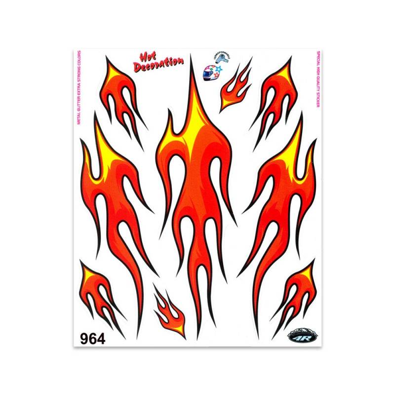 Quattroerre 964 Sticker Fiamme, 20 x 24 cm von Quattroerre