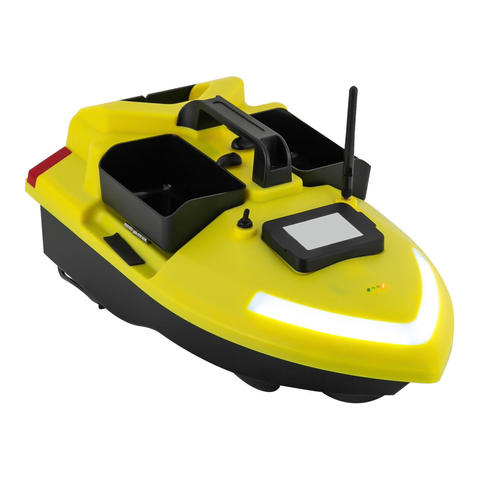 GPS-Fischköderboot Ferngesteuertes Köderboot Fischerboot Mit Fernsteuerung 500m,4* AA-Batterien (nicht im Lieferumfang enthalten),1 * 12000mAh 7.4V 88.8Wh Lithium Batterie von Queeucaer