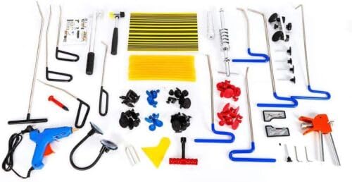 Queeucaer Auto-Dellen-Reparatur-Kit, 104 PCS Auto-Dellen-Reparatur-Puller-Kit, Dellen-Entfernungs-Werkzeuge Lackfrei Dellen Reparatur Werkzeug Set Auto Karosserie Delle Entfernen von Queeucaer