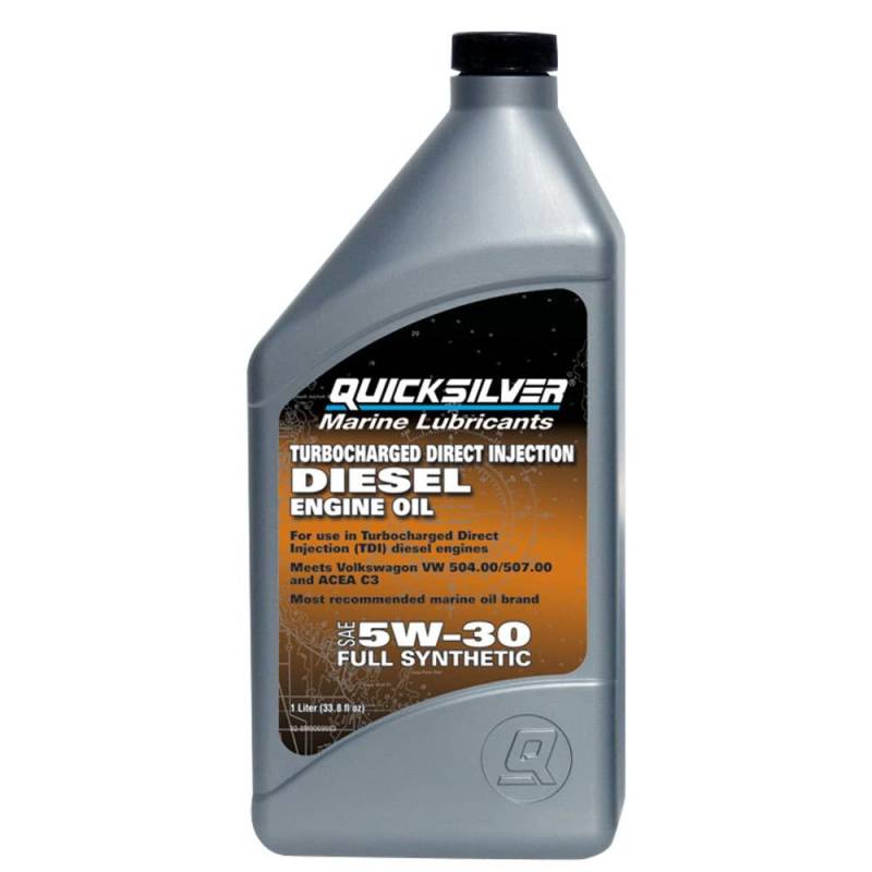 Quicksilver 8M0089690 Vollsynthetisches TDI Dieselmotoröl – 5W30 – 1 Liter von Quicksilver