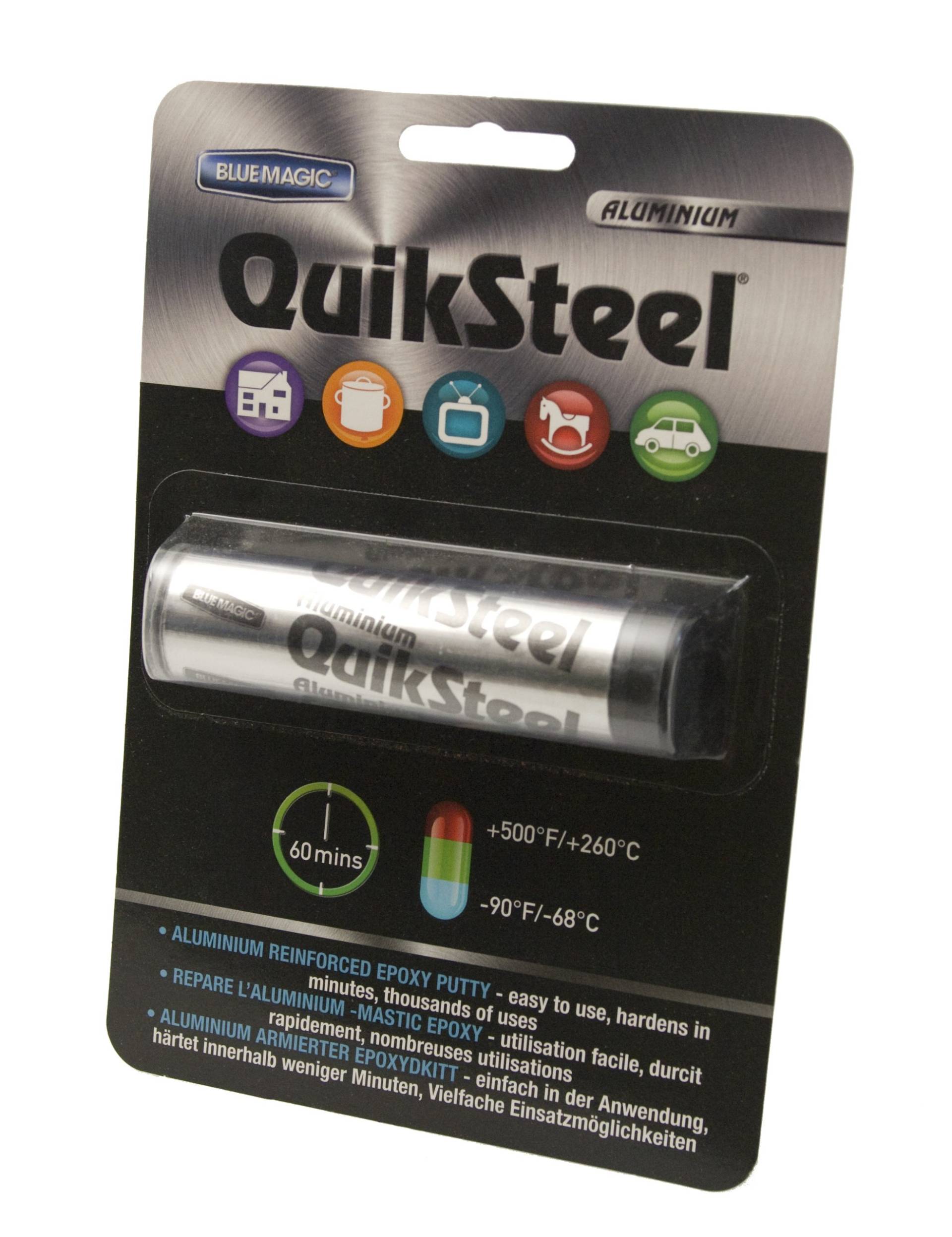 Quiksteel 16402EU Epoxid-Powerknete Aluminium 57g von Quiksteel