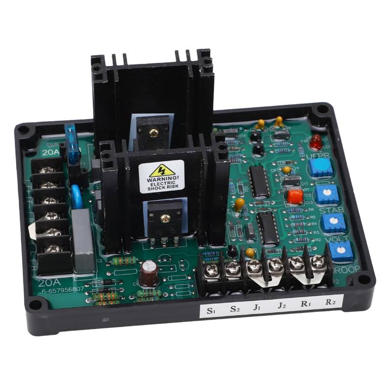 Qukaim Brushl GeneratorAVR Generator Automatischer Spannungsregler Modul, Brushl Motor AVR Board, 180-240VAC, Spannungsregelung für Brushl Generatoren von Qukaim