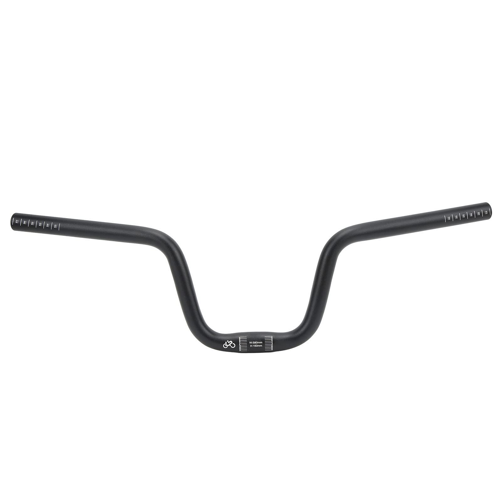 Qukaim Fahrradlenker aus Aluminiumlegierung, für Schwalbenlenker, Erhöhung, Lenker für 160 mm Lift, 25,4 mm Durchmesser, leichtes Design, Schwarz von Qukaim