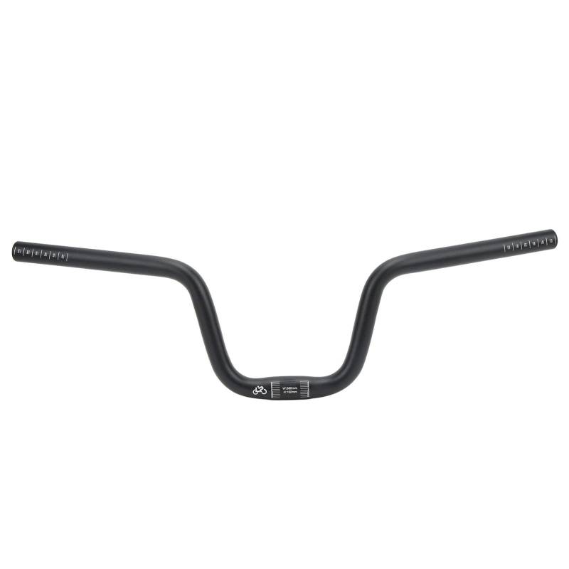 Qukaim Fahrradlenker aus Aluminiumlegierung, für Schwalbenlenker, Erhöhung, Lenker für 160 mm Lift, 25,4 mm Durchmesser, leichtes Design, Schwarz von Qukaim