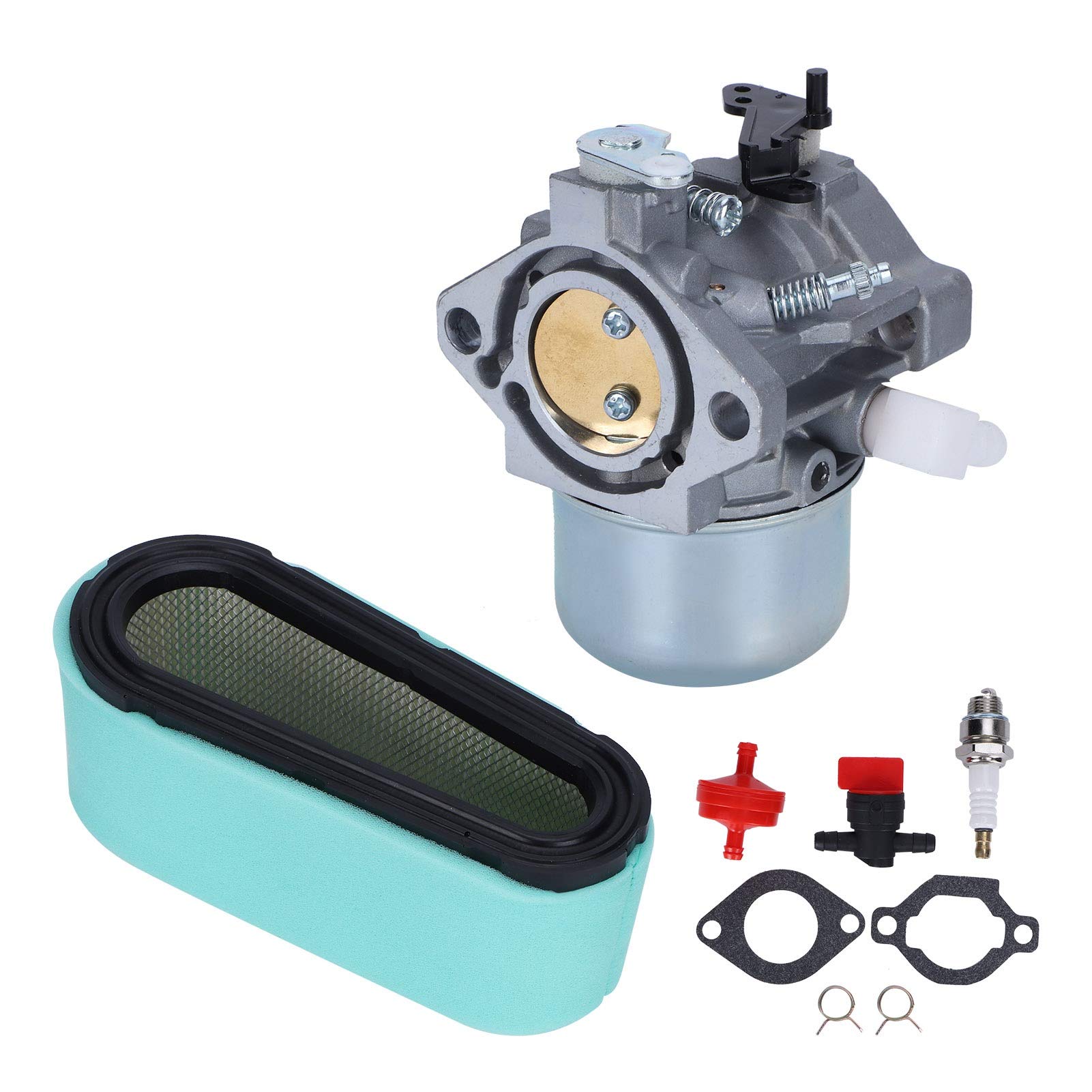 Qukaim Garden Fittings Vergaser Luftfilter Kit Ersatzteile Kompatibel mit 699831, 694941, 499158, Gartengerät Zubehör für Rasenmäher von Qukaim