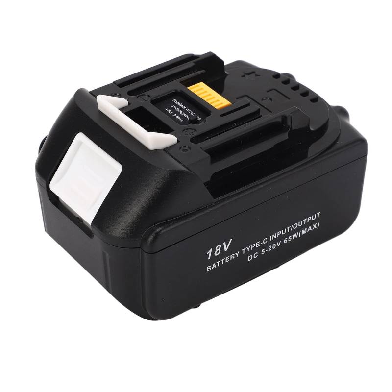 Qukaim Lithium Ionen Batterie18V 18V Lithium Batterie, Typ C LED Leistungsanzeige, Lithium Ionen Akku für BL1830 BL1840 BL1850 BL1860, 3.0Ah Kapazität von Qukaim