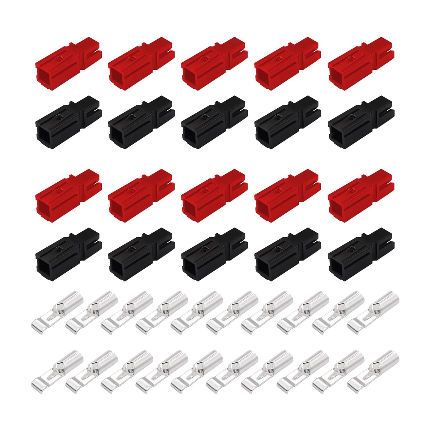 Qusedwey 20-Teilige Steckverbinder, Schnelltrenn-Sortimentskit, Rotes, Schwarzes und Silbernes Gehäuse, AWG 12-16, Hochleistungskontakt 600 V, 30 A von Qusedwey