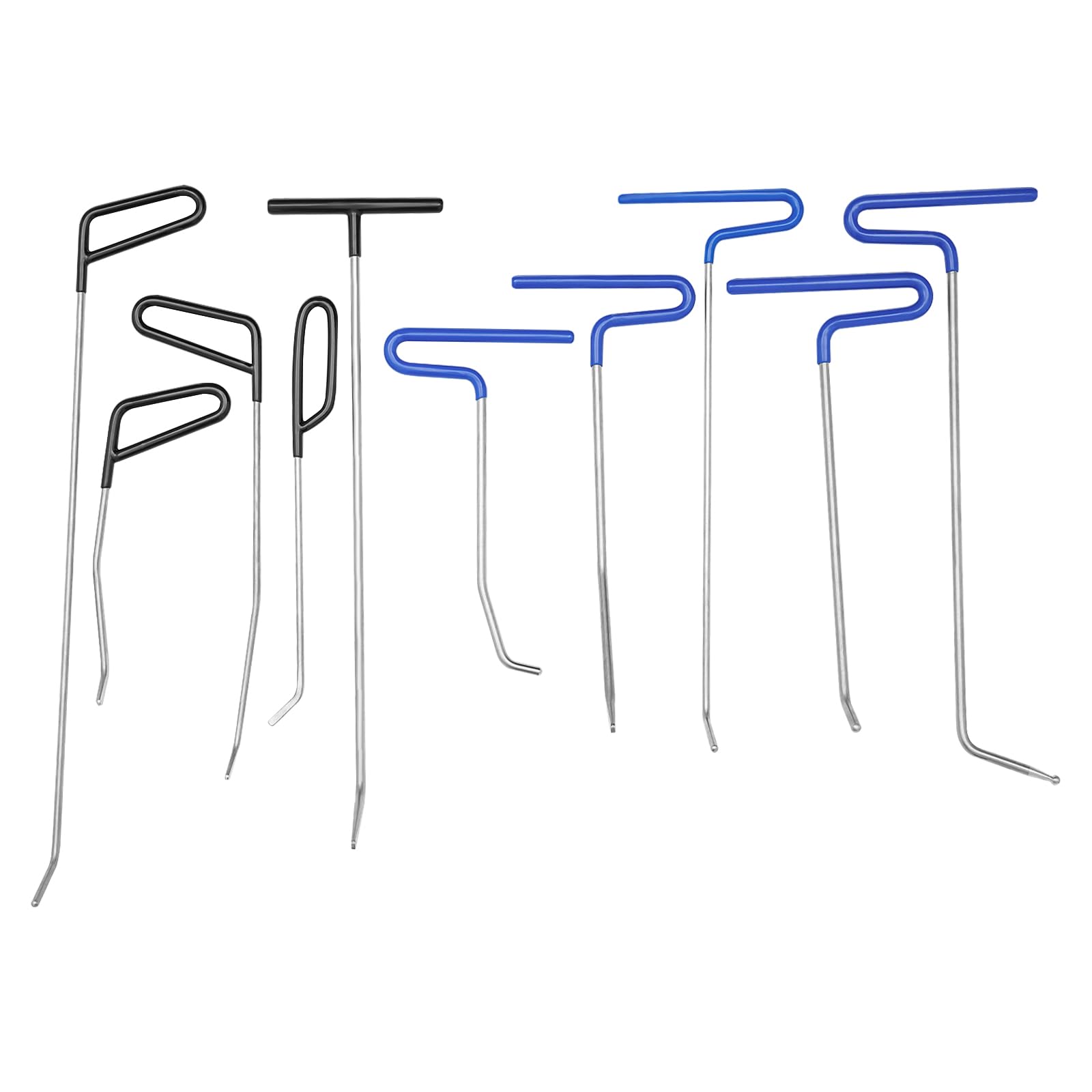 Qussse 10 TLG Ausbeulwerkzeug, Edelstahl-Dellenstangen Ausbeuleisen,Stangen-Dellenentfernungsset, Hagel-Dellenentfernungswerkzeug von Qussse