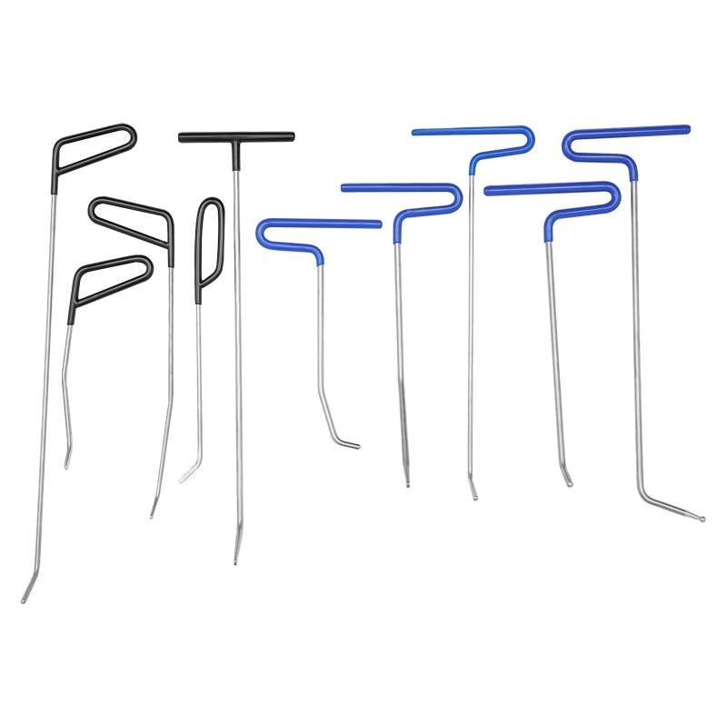 Qussse 10 TLG Ausbeulwerkzeug, Edelstahl-Dellenstangen Ausbeuleisen,Stangen-Dellenentfernungsset, Hagel-Dellenentfernungswerkzeug von Qussse