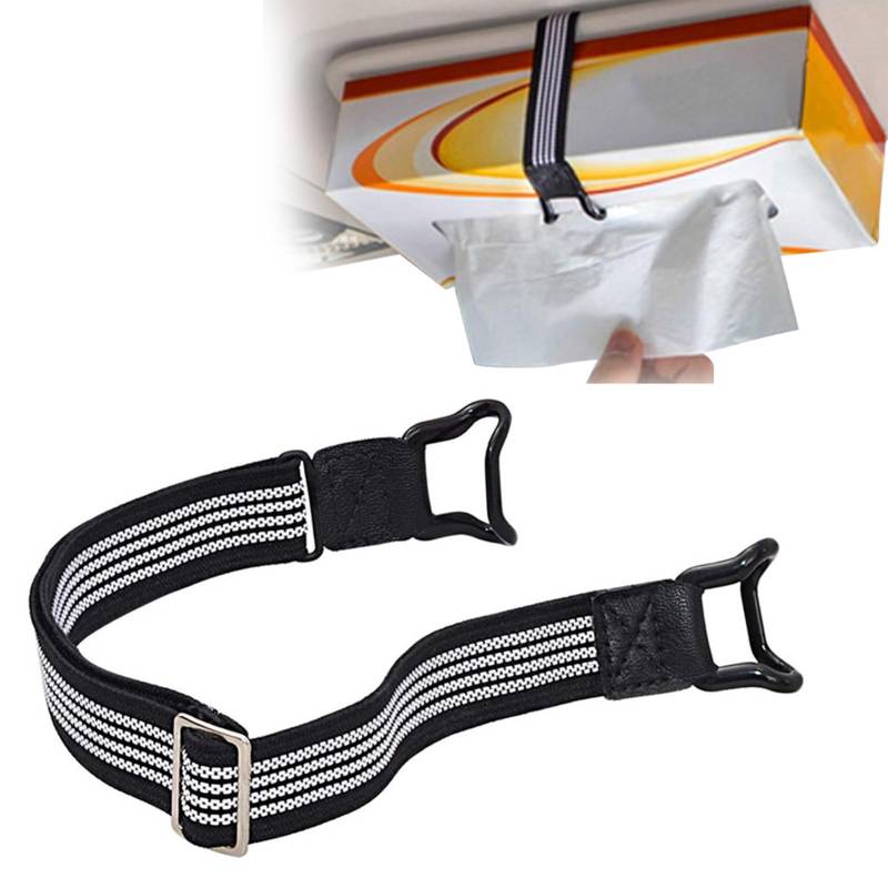 Auto Tissue Box Halter, Sonnenblende Kopfstütze Armlehne Tissue Box Strap, Auto Halter Gürtel, Serviettenbox Befestigungsgurt, Befestigungsgurte Für Kosmetiktücher von Qutalmi