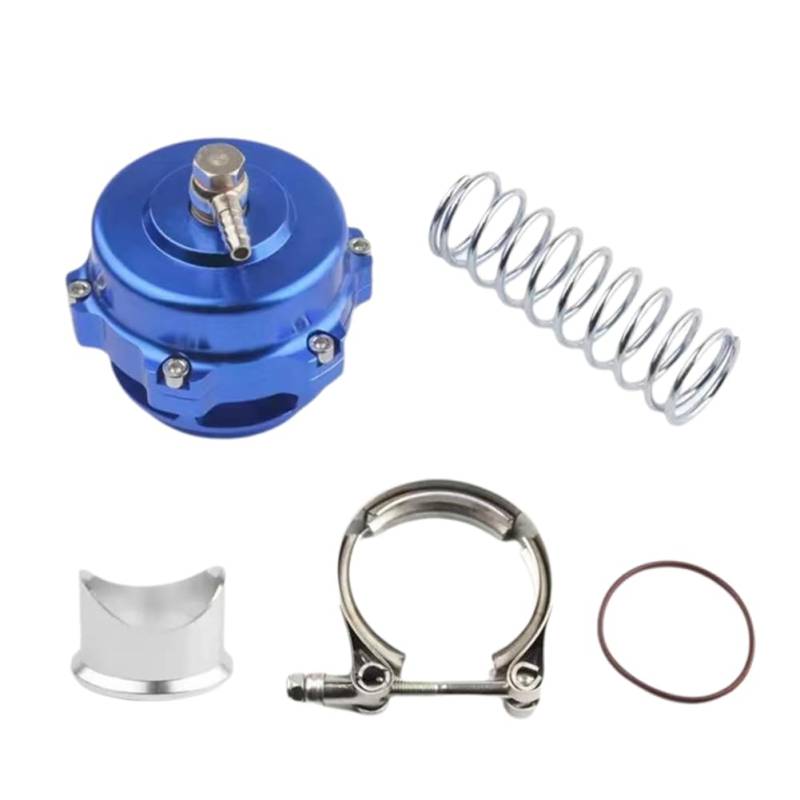 Qweradr Automodifikation, 50 mm Blow-Off-Ventil-Kit, Turbinen-Überdruckventil-Kit, BOV-Turbinen-Entlüftungsventil, Blau von Qweradr