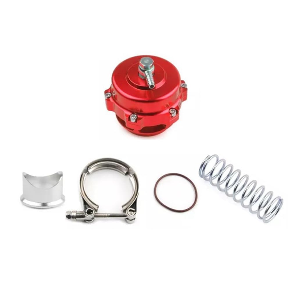 Qweradr Automodifikation, 50 mm Blow-Off-Ventil-Kit, Turbinen-Überdruckventil-Kit, BOV-Turbinen-Entlüftungsventil, Rot von Qweradr