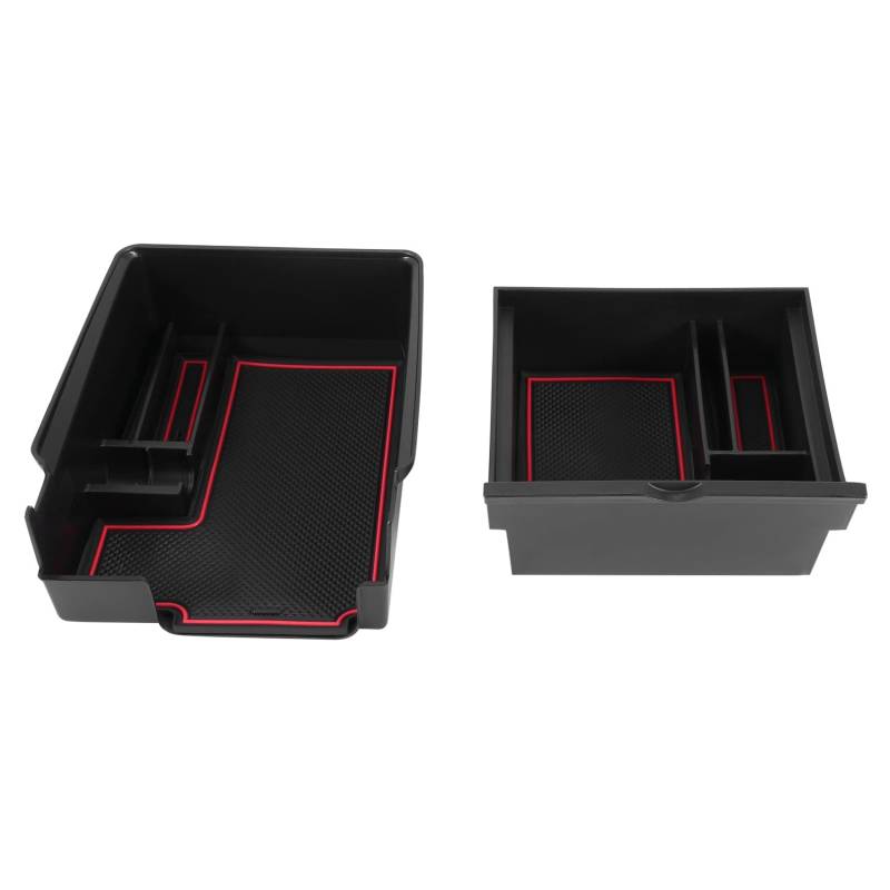 Qweradr FüR 2021 Model Y Model 3 ZubehöR Mittel Konsolen Organizer Ablage ABS Material Versteckte Cubby Schublade Box Zur Aufbewahrung von Qweradr