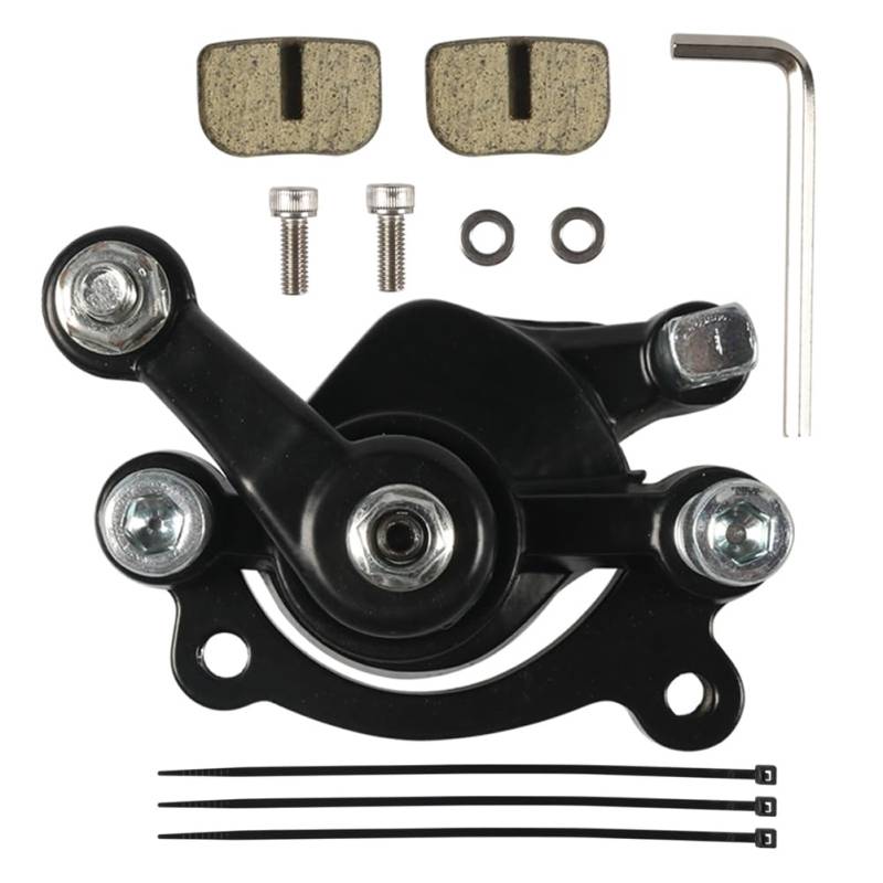 Qweradr Scheibenbremssattel hinten mit Bremsbelägen für Mini Fahrrad 43 47 49 CC Mini ATV Goped Scooter Dirt Pocket Bike Schwarz von Qweradr